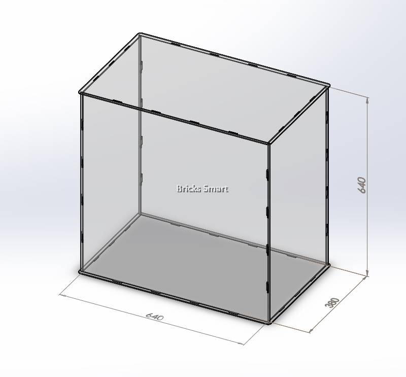 Acrylic Case with Black Base for 10247 LEGO Creator Expert Ferris